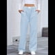 thumbnail image 4 of Pantalones Bóxer A Rayas para Mujer, de Algodón, para Estar en Casa, Informales, A Cuadros, Estilo Y2K, con Bolsillos Azul M, 4 of 10