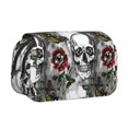 thumbnail image 1 of Easygdp Skulls Roses para Estuche de Lápices con Tapa Flip, Suministros de Oficina y Universidad para Adolescentes y Adultos, 1 of 7