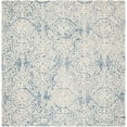 thumbnail image 2 of SAFAVIEH Blossom Asher Geometric Wool Area Rug, Blue/Ivory, 4' x 4' Square, 2 of 6
