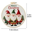 thumbnail image 3 of Christmas Embroidery DIY Kit | European Floral Hanging Patterns | Complete Needle and Thread Set | Includes 20cm Hoop, Printed Cloth, Instructions | Gift or Wall Decor, 3 of 6