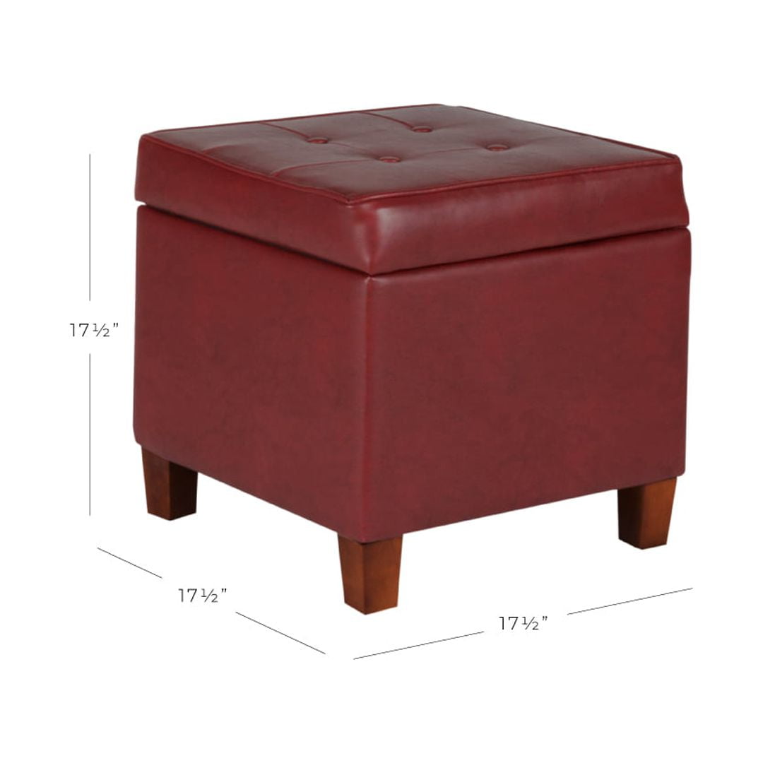 HomePop Square Tufted Storage Ottoman, Multiple Colors