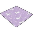 thumbnail image 7 of WOBOGO Pattern with Flying Unicorns and Flowers Baby Playmats Extra Large Waterproof Rollable Activity Pads for Toddlers 50×50inch, 7 of 7