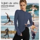 thumbnail image 2 of Playera Cierre Completo Mujer Larga Casual Talla L Modelo Azul, 2 of 4