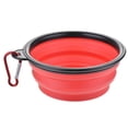 thumbnail image 2 of Comedero plegable grande para perros, bebedero portátil de silicona para mascotas, comedero plegable y expandible para gatos, dispensador de agua con mosquetón para viajes, paquete de 2 (L), 2 of 5