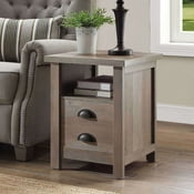 Jaxpety 2 Pcs Nightstand Table X Design Sofa End Side Table Wood Storage Shelf W 1 Drawer White Finish Walmart Com Walmart Com