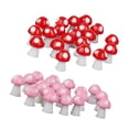thumbnail image 1 of 40 Piezas de Resina Modelo de Simulación de Hongo de Jardín Kusrkot Decoración Roja y Rosa, 1 of 8