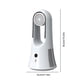 thumbnail image 3 of Ventilador de escritorio sin cuchillas con difusor de aromaterapia - Ventilador portátil silencioso de 14,2", 6 velocidades, alimentado por USB para dormitorio de oficina en casa, blanco/plata, 3 of 9