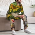 thumbnail image 7 of Naloa Vintage Wooden Bucket Men’s Pajamas Set - Long Sleeve Button Down Sleep Shirt and Pajama Bottoms Sleepwear Set-Large, 7 of 7
