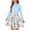 #A23-Light Blue, variant on Abcomgle Girls Dresses Size 10-12 Casual A-Line Long Sleeve Girls T-Shirt Dresses Floral Print Crew Neck Girls Skater Dress Swing Dresses for 4-14t Kids 13-14 Years,Blue