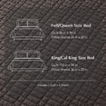 thumbnail image 6 of EverGrace 100% Cotton Quilt Queen Size, Pre-Washed Modern Grid Stitch Lightweight Bedspread Coverlet for All Season, Oversized 3-Piece Bedding Set with 2 Pillow Shams, Dark Brown, 6 of 8