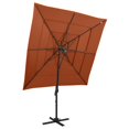 thumbnail image 1 of vidaXL 4-Tier Parasol with Aluminium Pole Terracotta 250x250 cm, 1 of 5