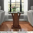 thumbnail image 6 of Furniture of America Lantler Round Glass Top End Table in Dark Cherry, 6 of 10