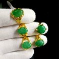 thumbnail image 4 of K-KED 24pcs Wholesale Bulk Lots Silver P Mixed Green jade Natural Stone Charm Rings-Gold, 4 of 5