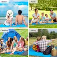 thumbnail image 6 of Sand-Proof Beach Blanket, Picnic Blanket, Waterproof And Windproof, Lightweight And Quick-Drying Beach Blanket - Military green double gray, 6 of 6