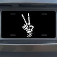 thumbnail image 7 of Skeletal Peace Sign Funny Personalized License Plate Rust-proof Stainless Steel Metal License Plate Suitable For Men And Women 12.2" x 6.2", 7 of 7
