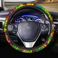 thumbnail image 2 of Bright Color Roses Car Steering Wheel Covers Protection Neoprene Soft Comfort Grip Breathable, Warm in Winter and Cool in Summer Stretch-on Sweat Absorbing Colorful Bloom, 2 of 8