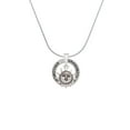 thumbnail image 2 of Delight Jewelry Silvertone Sun Face with Beaded Edging Silvertone Grandmother Ring Charm Necklace, 18", 2 of 4
