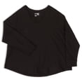 thumbnail image 4 of Terra & Sky Women's Plus Size V-Neck T-Shirt with Long Sleeves, 2-Pack, 4 of 5