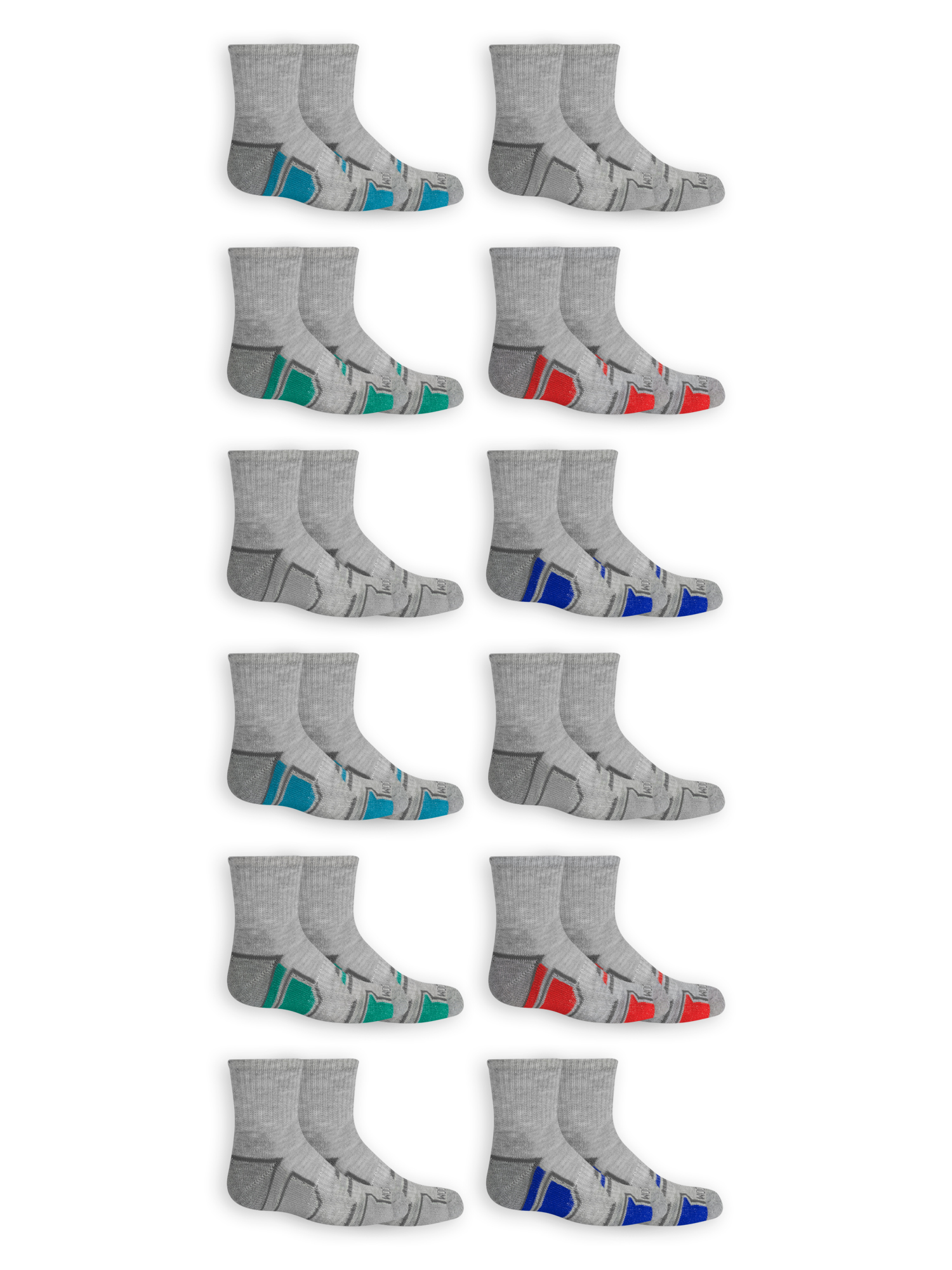 Fruit of the Loom Boys Active Ankle Socks, 12 Pack - image 3 of 5