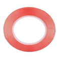 thumbnail image 4 of Cinta adhesiva de doble cara PET con forma de anillo, impermeable, para fijar objetos del hogar, color rojo, 10 mm/0,39 pulgadas, 4 of 14