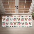 thumbnail image 2 of White Boston Terrier and Flower Door Rugs,Washable Non Slip Door Mats Indoor,Decorative Door Mats,Entry Mat Indoor for Entrance,Bedroom,Kitchen,Bathroom,16"x47", 2 of 6