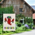 thumbnail image 3 of Sonernt Mardi Gras Garden Flag Crawfish Vertical Double Sided Flag New Orleans Party Decorations 12x18 Inch, 3 of 6