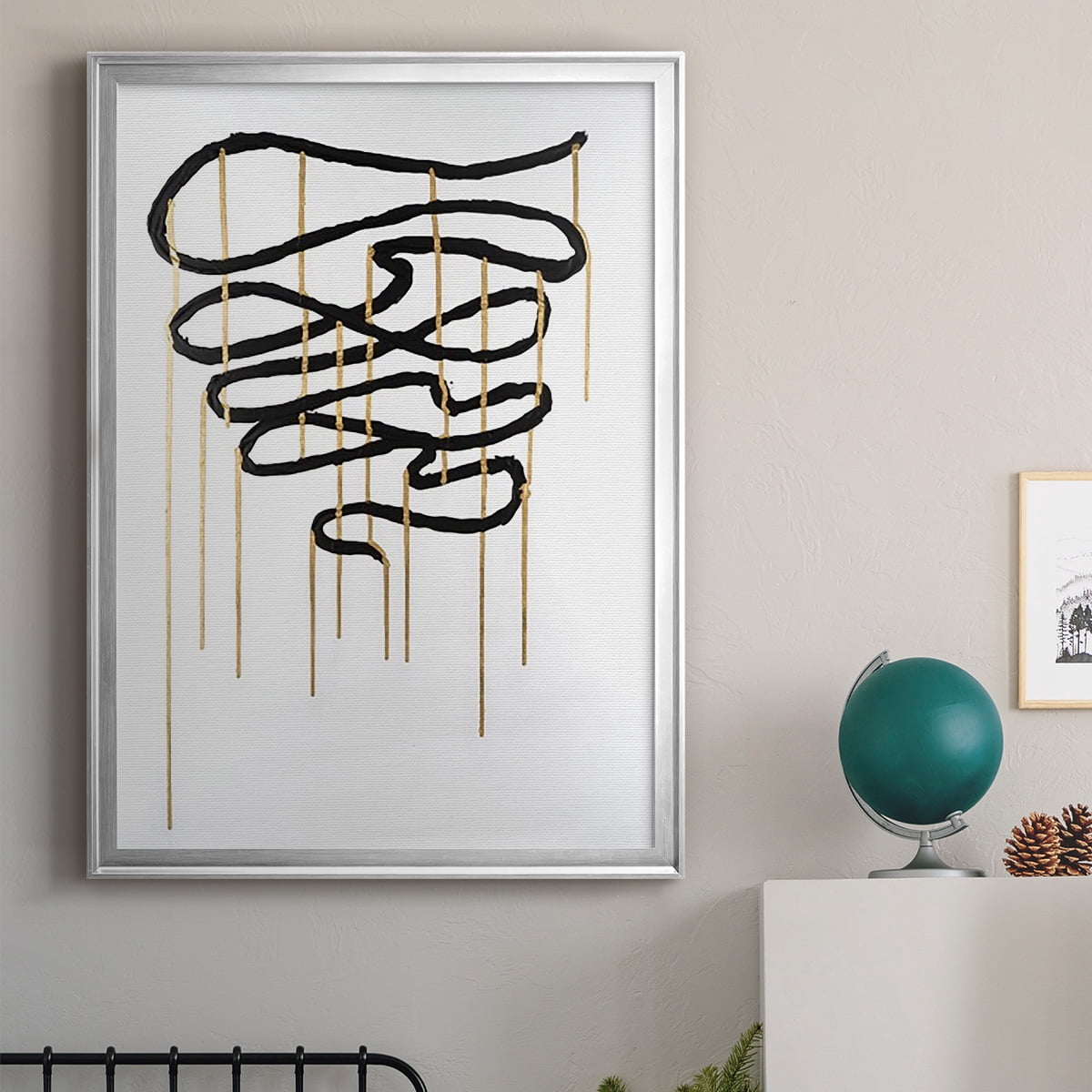 Weeping Ribbon I Premium Framed Print, in Gold, Black, or Silver - Ready to Hang