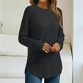 thumbnail image 6 of FNFYFH Plus Size Long Sleeve Shirt for Women Soft Lightweight Crewneck Sweater Loose Fit Tunic Tops Dressy Casual Ribbed Knit Blouse Outfit, 6 of 6
