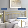 thumbnail image 5 of Headboard, Full Size, Metal, Gold, Modern Contemporary Urban Design, Bedroom Master Guest Suite, 5 of 6