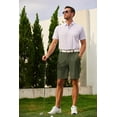 thumbnail image 5 of COOFANDY Mens Hybrid Casual Golf Shorts 9" Stretch Lightweight Quick Dry Summer Hiking Travel Shorts with Zipper Pockets, 5 of 6