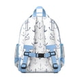 thumbnail image 3 of Coastal voyage backpack featuring anchors and marine life, water-resistant, lightweight, perfect birthday or school gift, 3 of 6