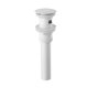 thumbnail image 5 of Tapón de drenaje blanco con rebosadero, fregadero con revestimiento blanco, tapón de drenaje de latón, pulsador, grifo de baño con rebosadero, 5 of 5