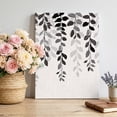 thumbnail image 2 of Canvas Wall Art, Grey Ombre Botanical Framed Canvas Prints for Bedroom Bathroom, Watercolor Gray Pastoral Leaf Rustic Gallery Wrapped Wall Decor for Home Office, Gifts, 11"x14" Ship Next Day, 2 of 9