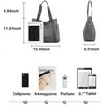 thumbnail image 6 of Women's Canvas Tote Handbags Multi-pocket Retro Casual Shoulder Bag Top Handle Satchel Tote Purse, 6 of 7