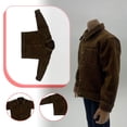thumbnail image 1 of Abrigo para figura masculina a escala 1:6, chaqueta para muñeca, disfraz, elegante, ropa de vestir hecha a mano en miniatura para figuras de 12 Marrón, 1 of 9