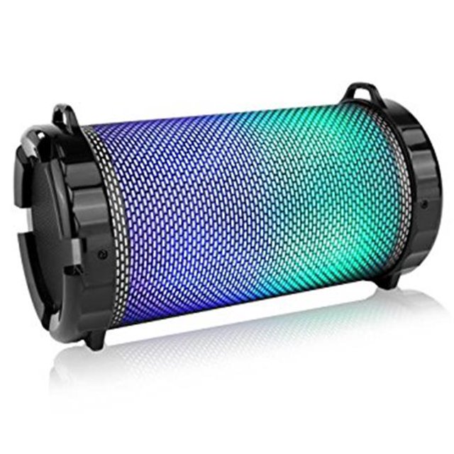 Serene-Life SLBSP12 Portable Bluetooth Boom Box & Stereo System With Flashing DJ Lights
