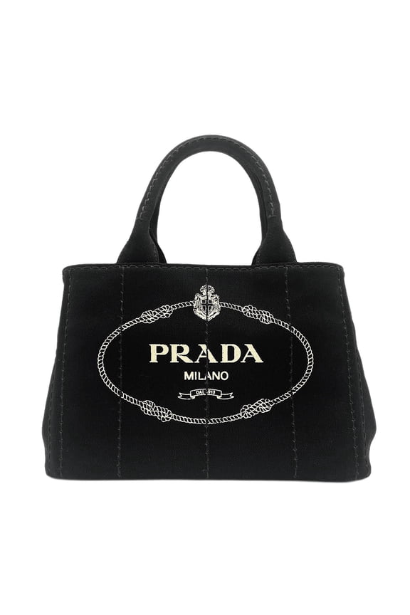 Pre-Owned PRADA Canapa 2-Way Tote Bag with Shoulder Strap, RFID Blocking, 1BG439, Canvas,...