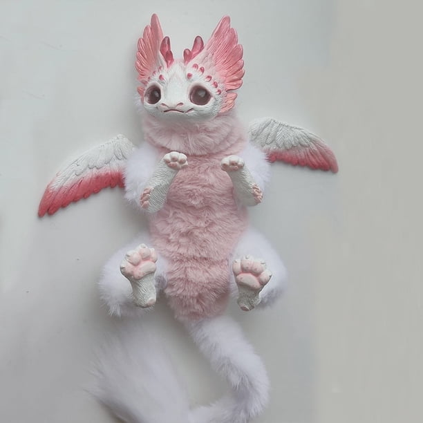 CreMobHorn Dragón Estatua Juguete de peluche Serie Nette Mantequilla ornamental Modelo de látex Juguetes Regalo de gama alta 50 cm de largozhangmengyaB+ zhangmengya unisex