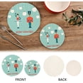thumbnail image 4 of SKYSONIC Nutcrackers Dancer Pot Holders Trivets, 2 Pcs Heat Resistant Trivets,Christmas Light Bulb Cotton Thread Weave Mats for Hot Pads Pans Pot Bowl Teapot for Kitchen Decor, 4 of 7