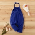 thumbnail image 5 of Hwmodou Girls Pocket Jumpsuits Cotton Blend Strap Toddler Kids Baby Piece One Jumpsuit Backless Pants Romper Jumpsuit Fall Winter Jogger Jumpsuit,4-5Y, 5 of 8