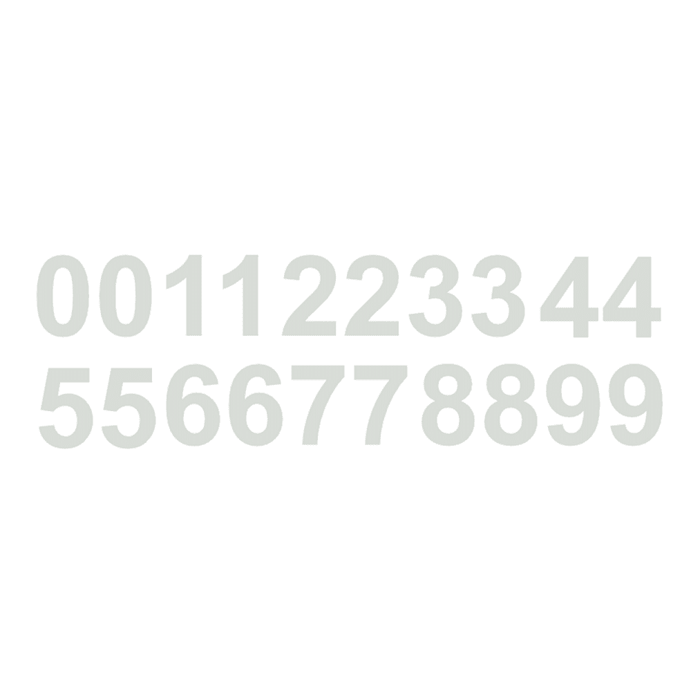 3" Inch Premium Reflective Mailbox Number Vinyl Decal Sticker Sheet