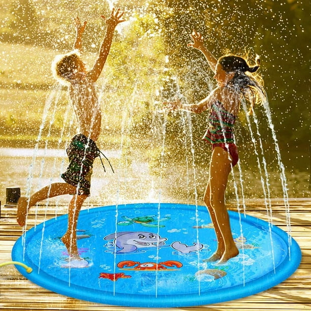 Kids Water Play Mat Sprinkler Splash Pad 170CM–