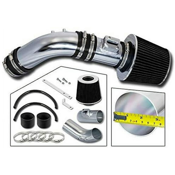 Rtunes Racing Short Ram Air Intake Kit   Filter Combo BLACK Compatible For 04-07 Honda Accord2.4L L4 SULEV