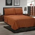 thumbnail image 2 of Superior 600 Thread Count Paisley Cotton Blend Sheet Set, California King, Pumpkin, 2 of 6