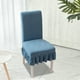 thumbnail image 4 of Funda elástica para silla de comedor, semicircular, para el hogar, con respaldo y cojín universal., 4 of 5