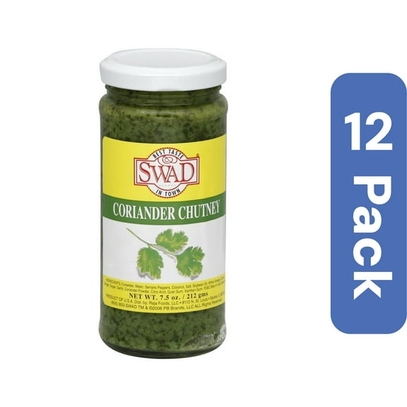 Swad Coriander Chutney 7.5 oz (Pack Of 12)