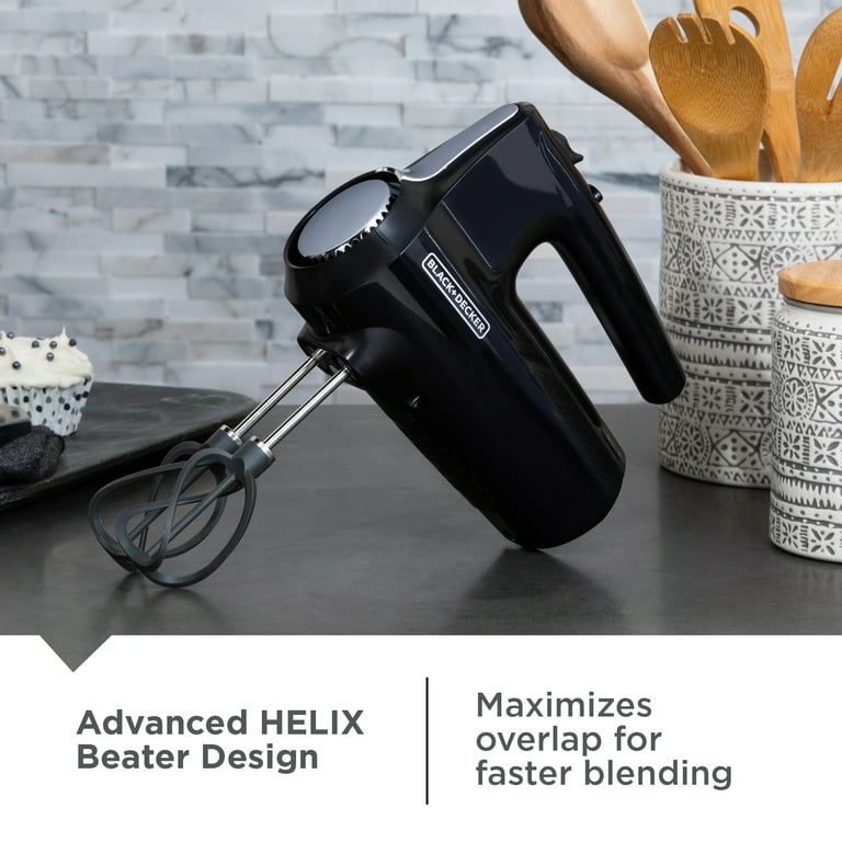BLACK+DECKER 5-Speed Hand Mixer, MX610B, Helix Performance Premium