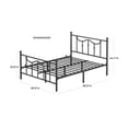thumbnail image 5 of Queen size Sturdy Black Metal Platform Bed Frame with Headboard Attachments, 5 of 5