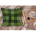 thumbnail image 2 of Irish Fluffy Throw Pillow Cushion Cover, Patchwork Style St. Patrick's Day Themed Celtic Quilt Cultural Checkered Clovers, Decorative Square Accent Pillow Case, 18" x 18", Multicolor, by Ambesonne, 2 of 5
