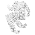 thumbnail image 4 of Toddler Kids Girls Sweatpants Set 2 Piece Sketch Coloring DIY Hand Drawn Hoodie Set Unisex Sweatshirt And Pants Outfit Casual Outfits Set 2-3 Years, 4 of 4